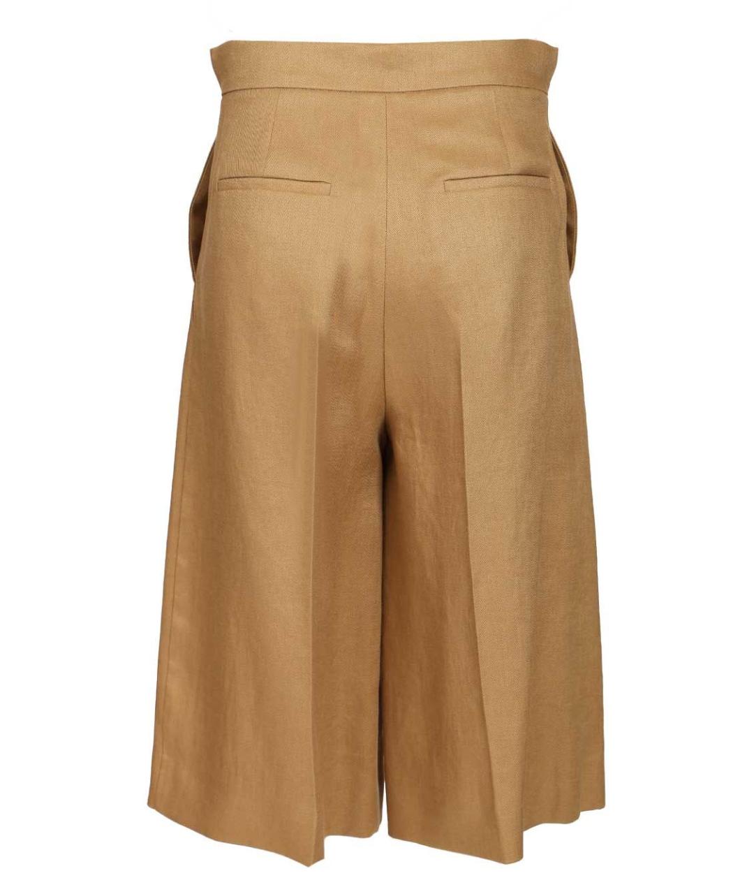 MAX MARA Бежевые льняные шорты, фото 2