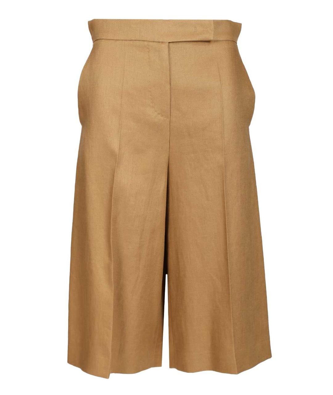 MAX MARA Бежевые льняные шорты, фото 1