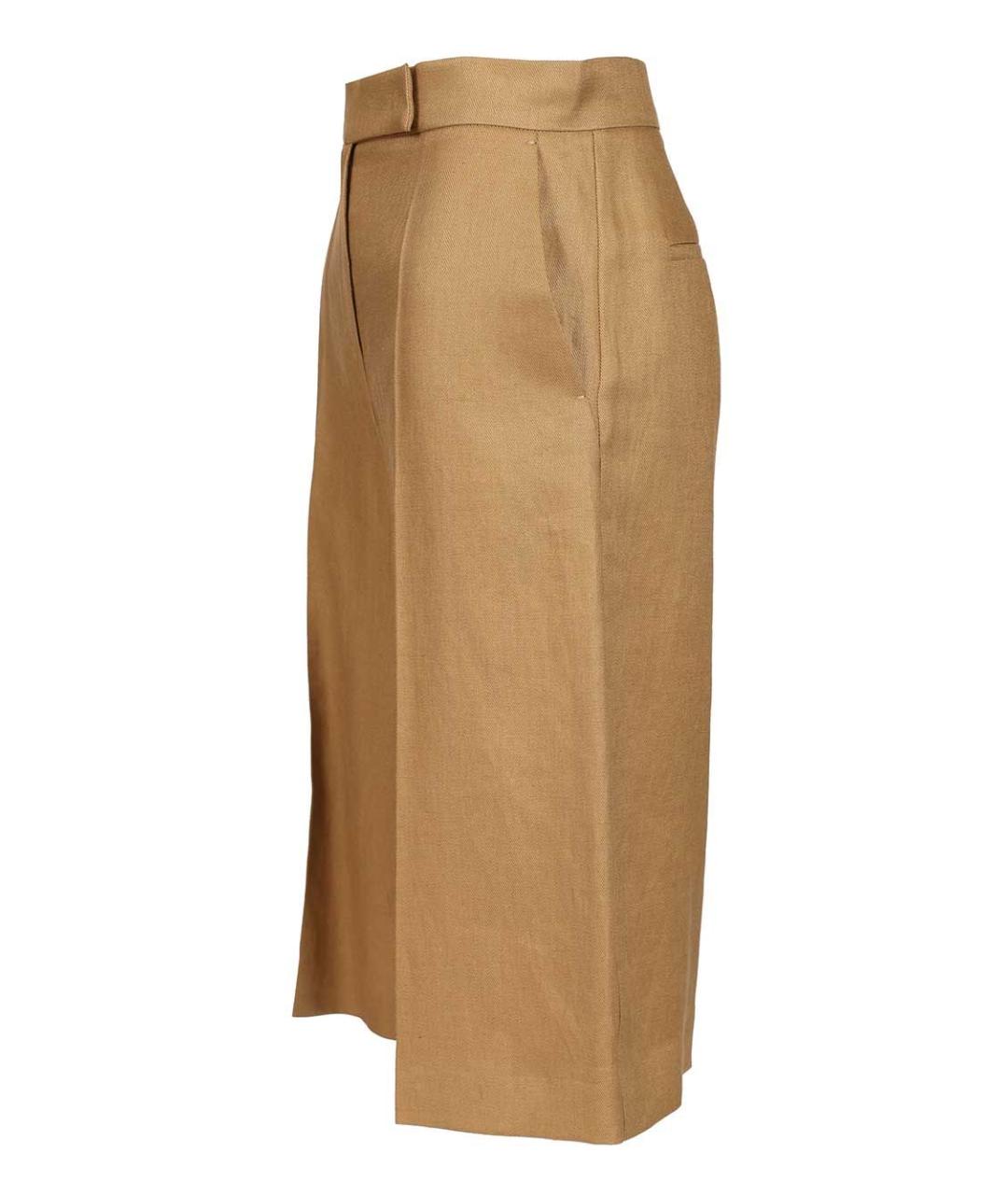 MAX MARA Бежевые льняные шорты, фото 3