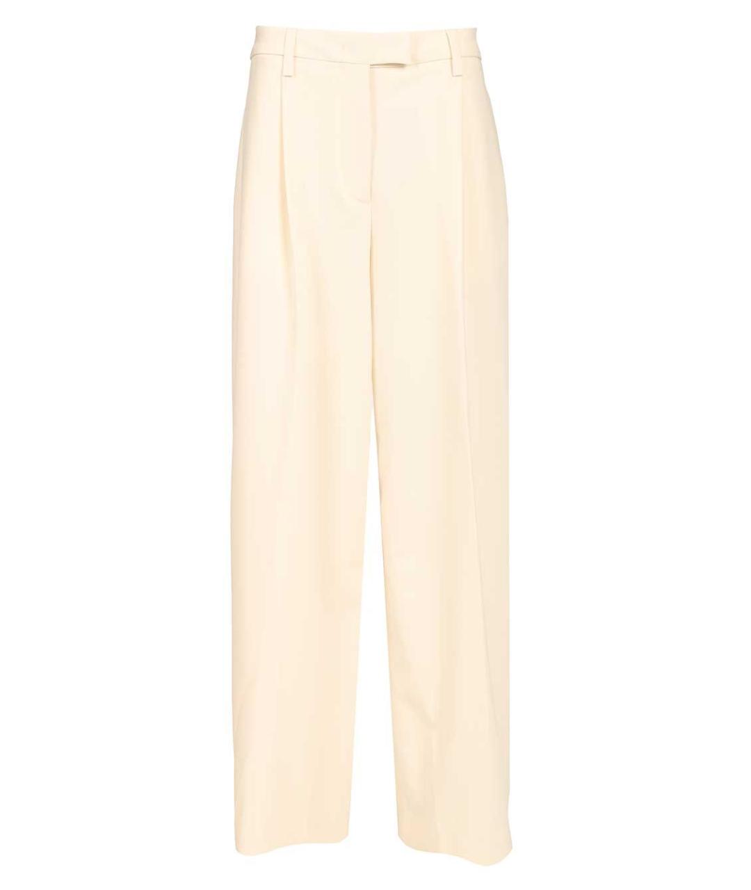 THELATEST Бежевые полиэстеровые прямые брюки, фото 1