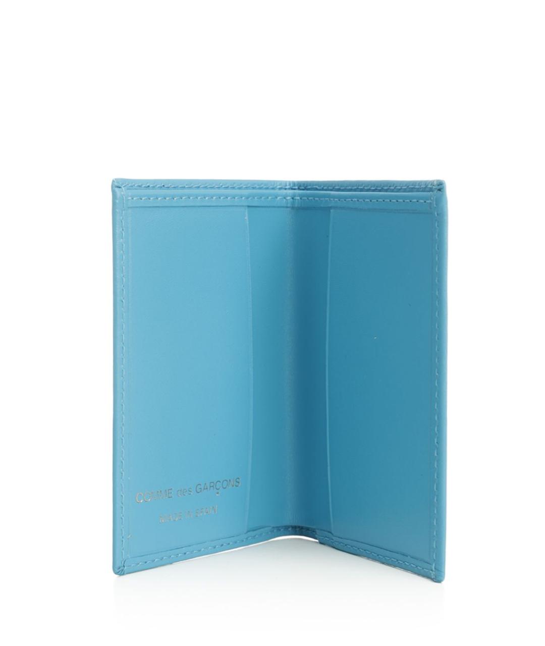 COMME DES GARÇONS WALLET Голубой кожаный кошелек, фото 4
