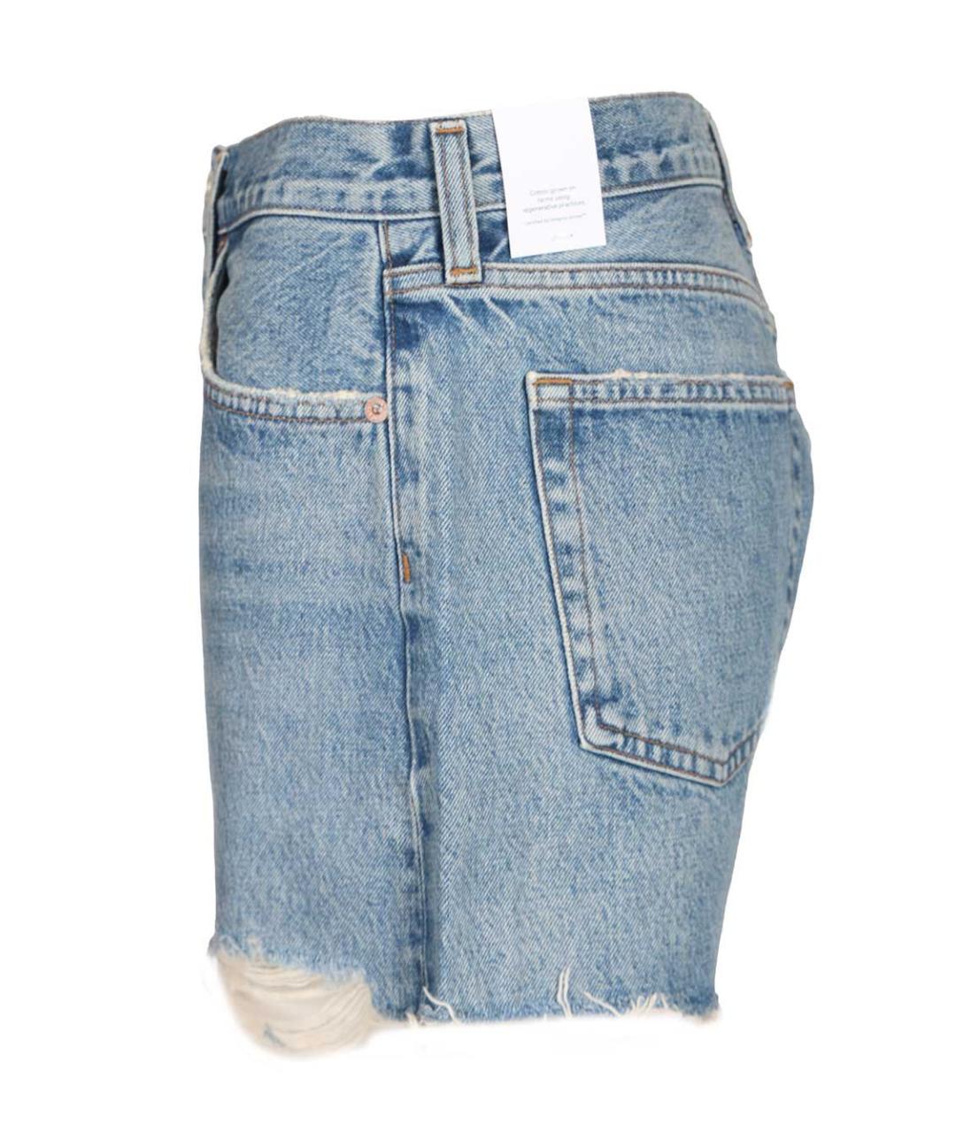 AGOLDE Голубые хлопковые шорты, фото 3