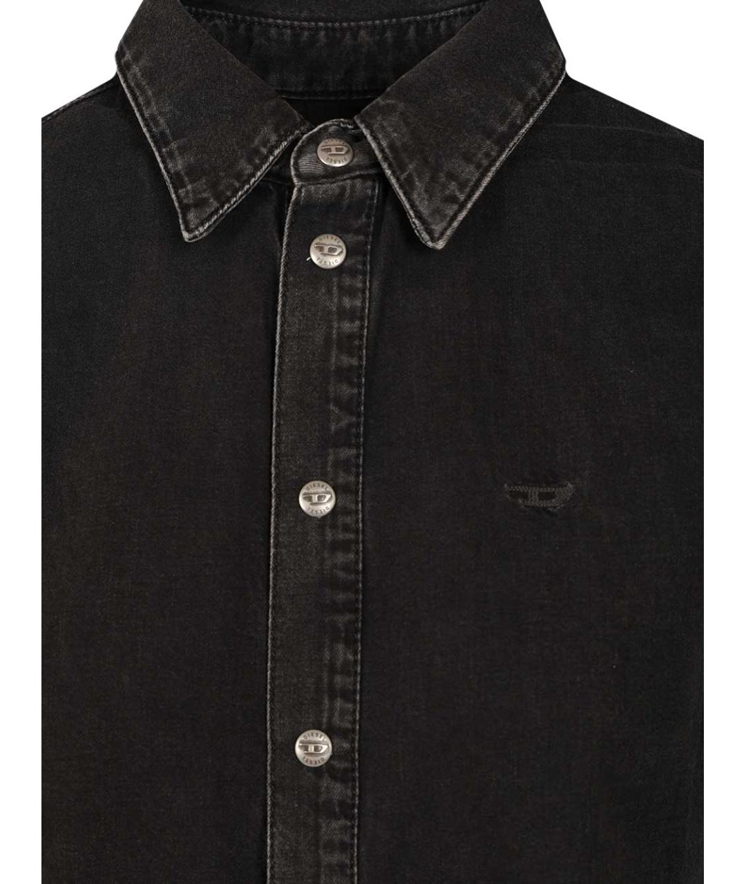 DIESEL Черная хлопковая рубашка, фото 3
