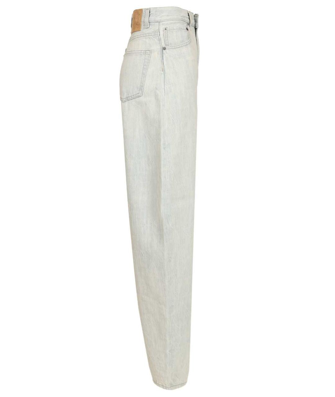 HAIKURE Голубые хлопковые прямые джинсы, фото 3