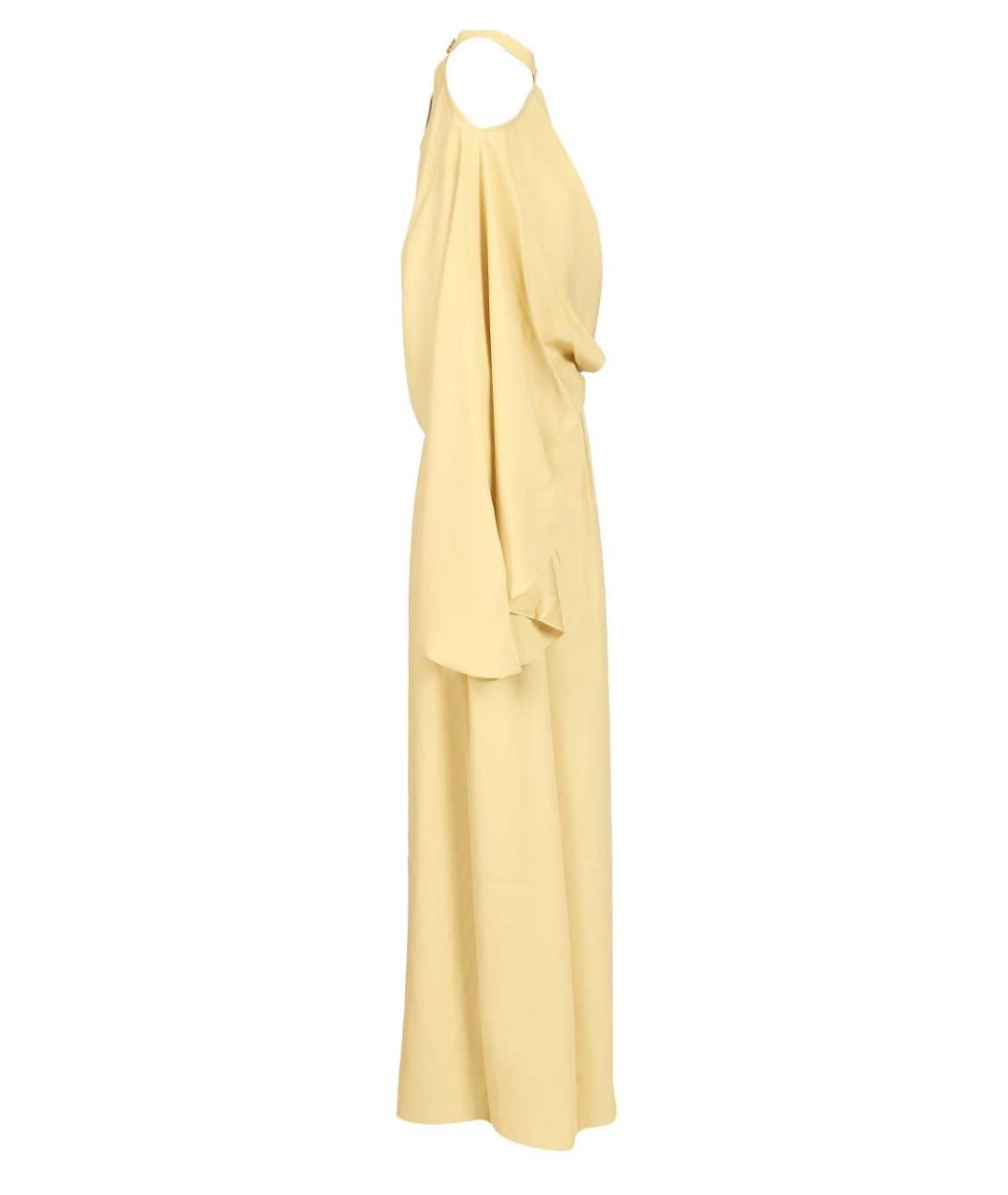 TALLER MARMO Желтое ацетатное вечернее платье, фото 3