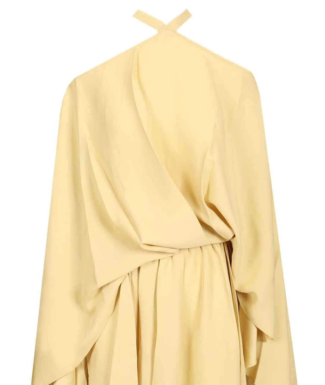 TALLER MARMO Желтое ацетатное вечернее платье, фото 4