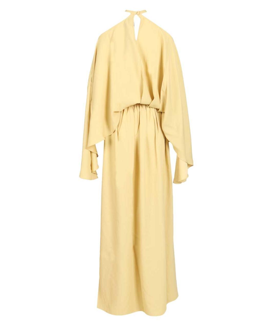 TALLER MARMO Желтое ацетатное вечернее платье, фото 2