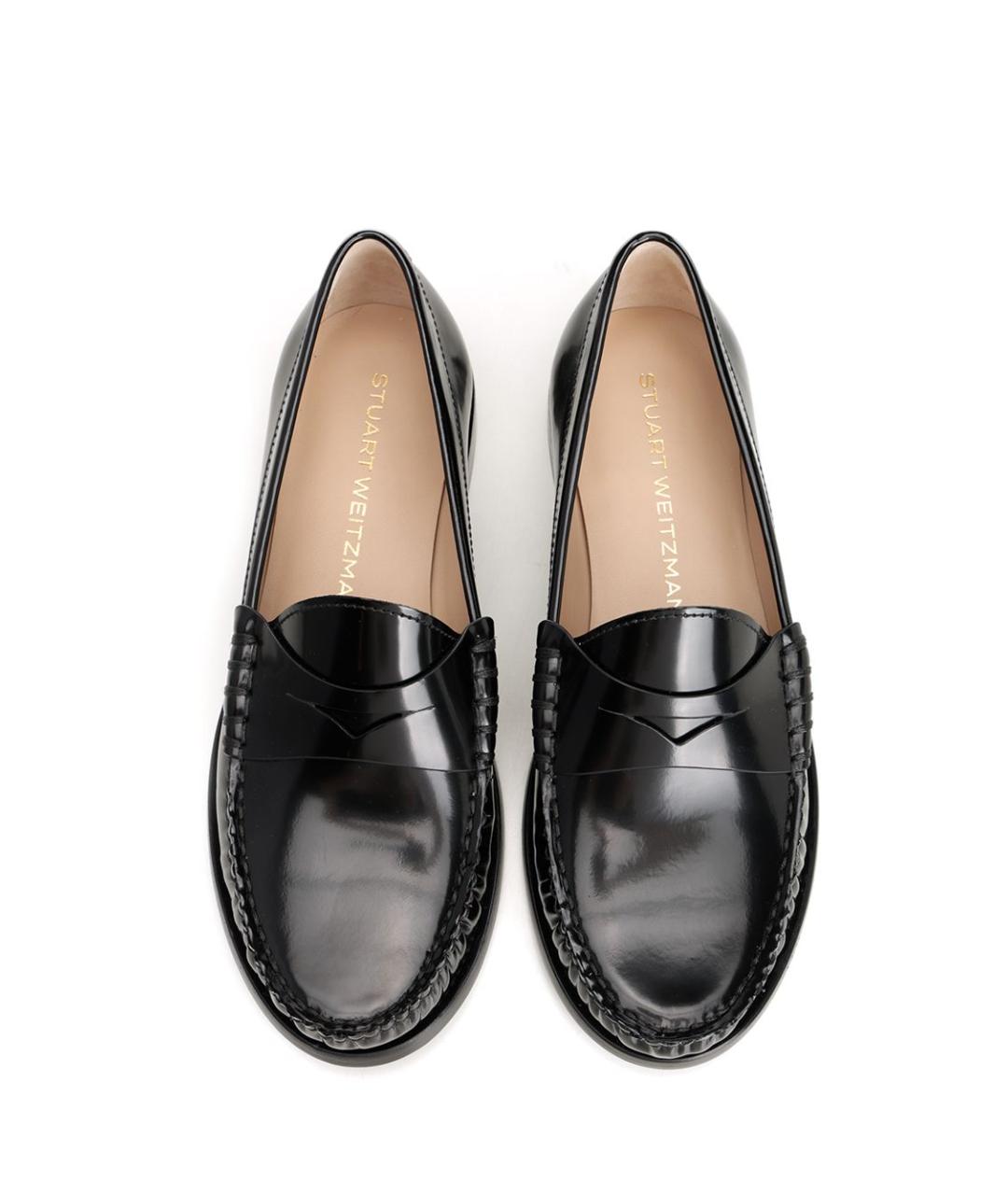STUART WEITZMAN Черные кожаные лоферы, фото 5