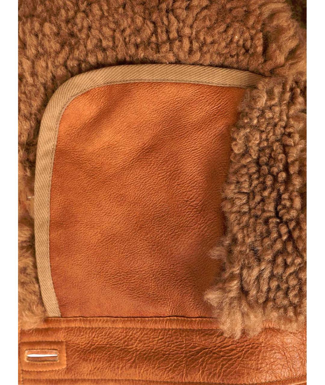 CHLOE Оранжевая кожаная дубленка, фото 5