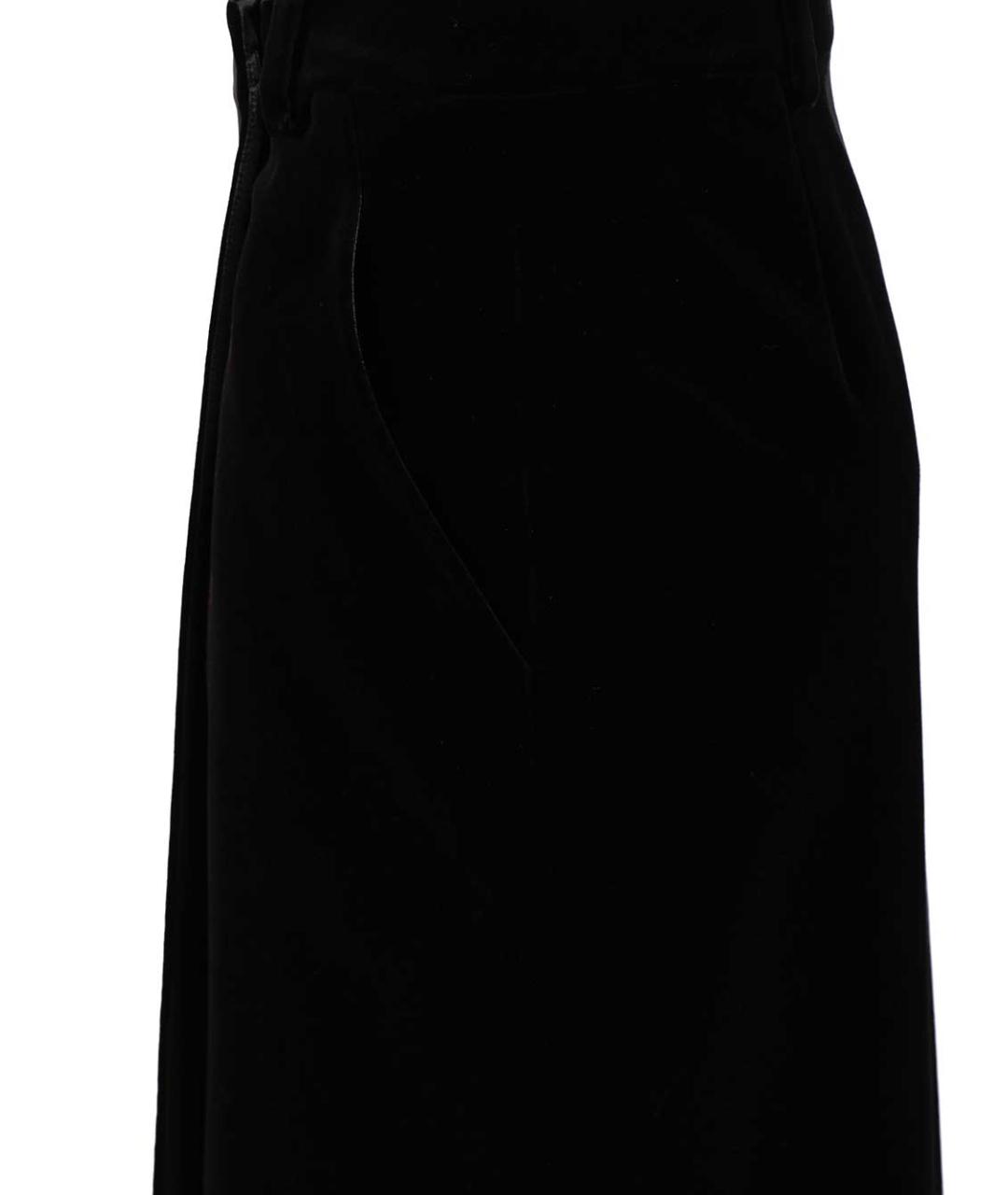 SAINT LAURENT Черная хлопковая юбка миди, фото 4