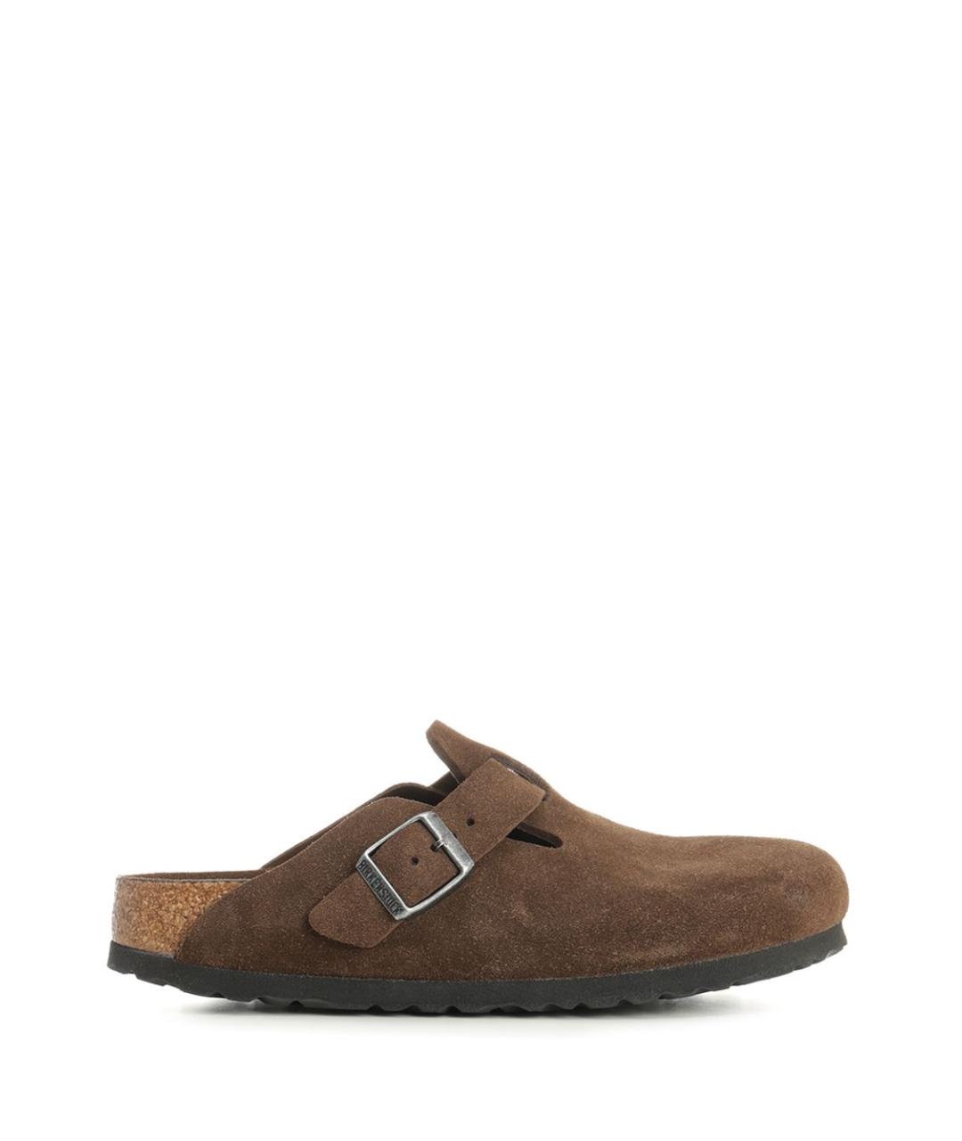 BIRKENSTOCK Коричневые замшевые сандалии, фото 1