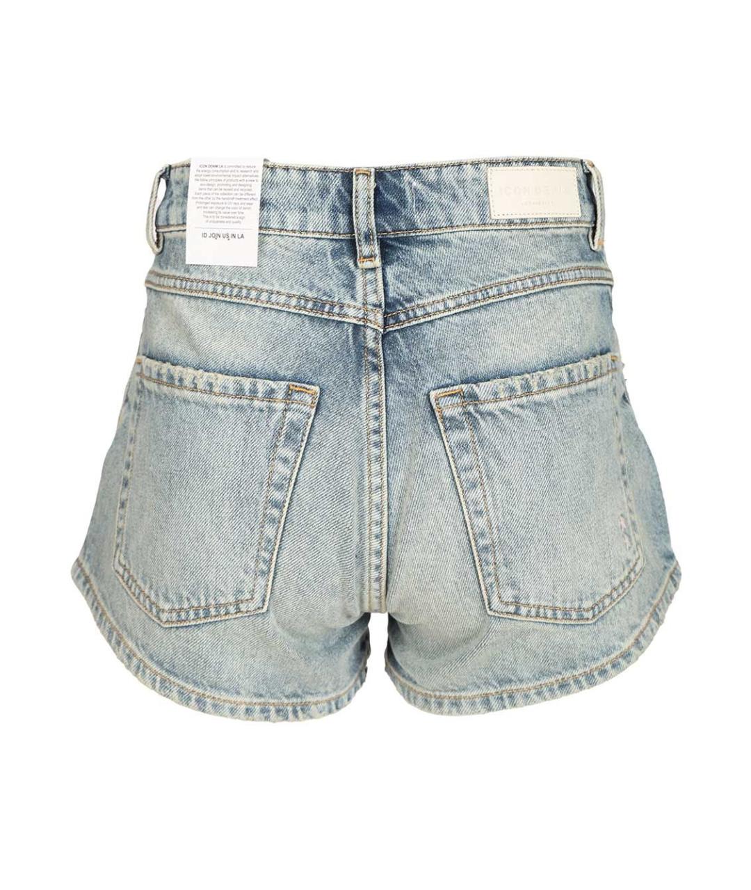 ICON DENIM Голубые хлопковые шорты, фото 2