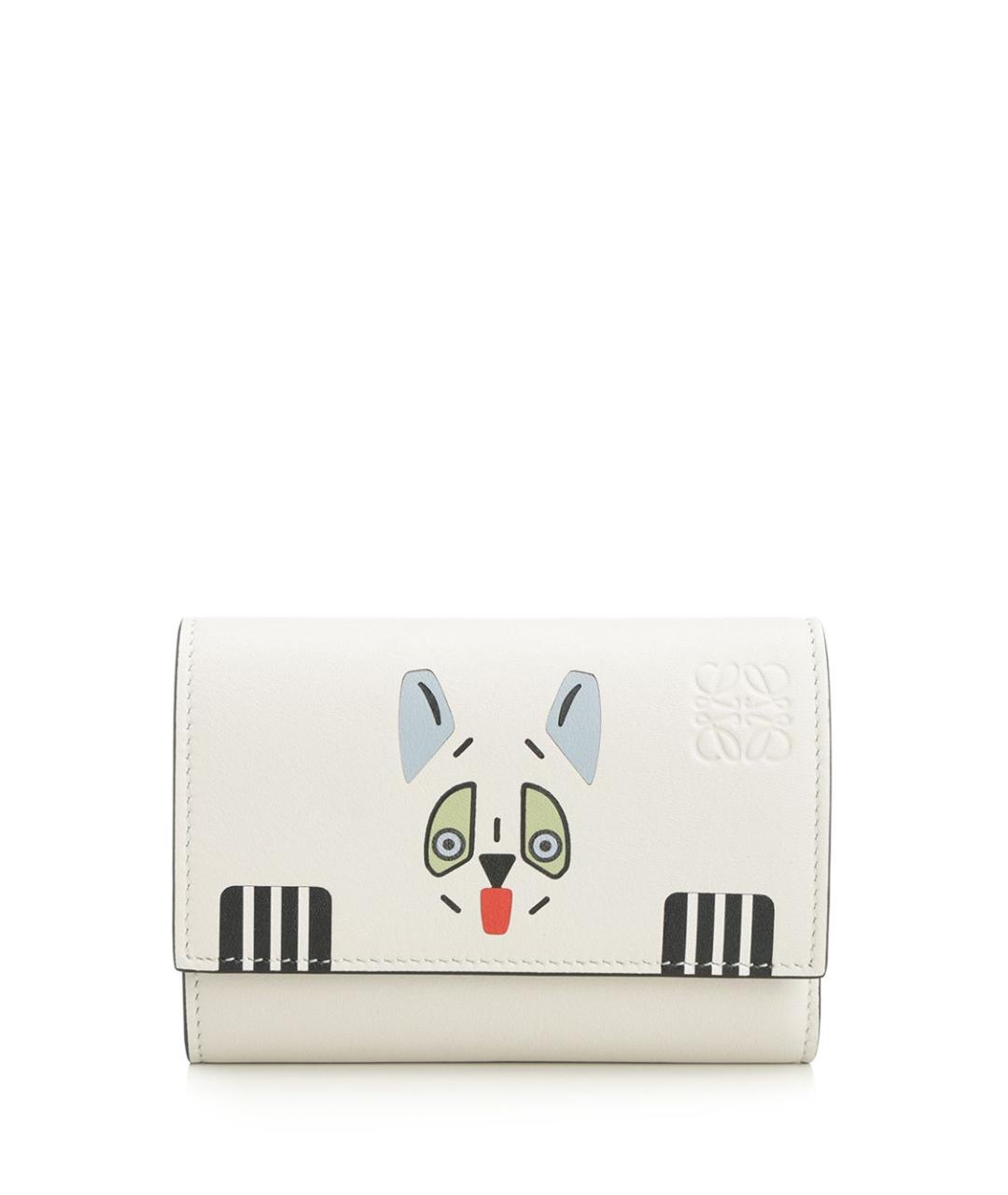 LOEWE Белый кожаный кошелек, фото 1