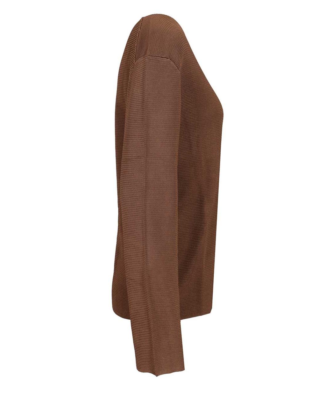 LOULOU STUDIO Коричневый вискозный джемпер / свитер, фото 3