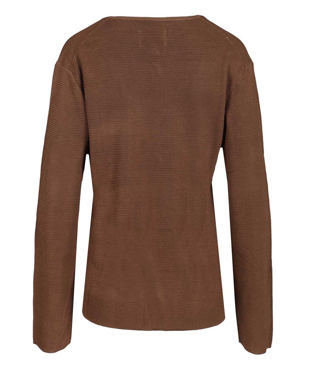 LOULOU STUDIO Коричневый вискозный джемпер / свитер, фото 2