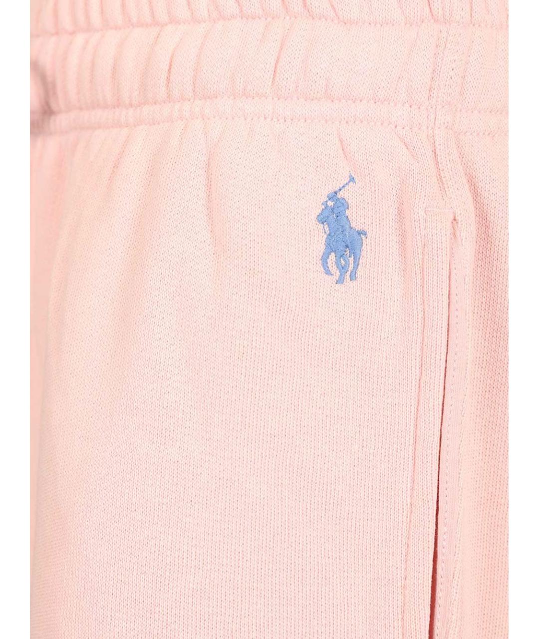 POLO RALPH LAUREN Розовые хлопковые прямые брюки, фото 5