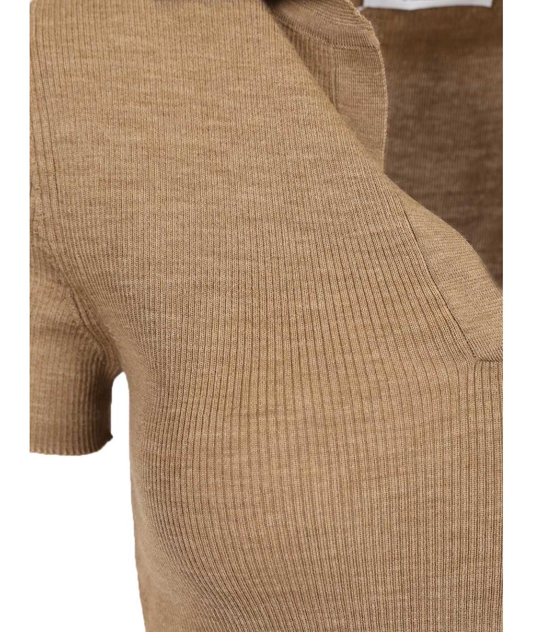 MAX MARA Бежевый шерстяной джемпер / свитер, фото 3