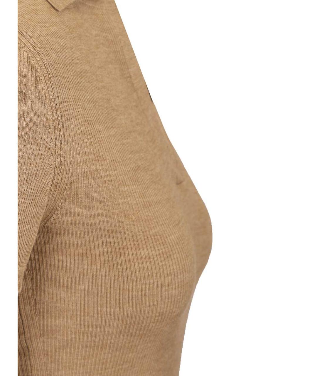 MAX MARA Бежевый шерстяной джемпер / свитер, фото 4