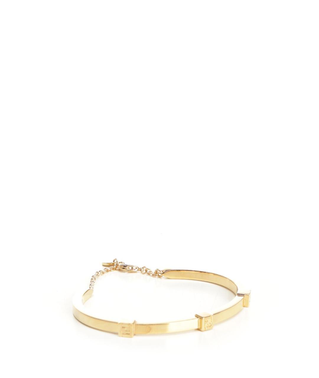 FENDI Золотой металлический браслет, фото 1