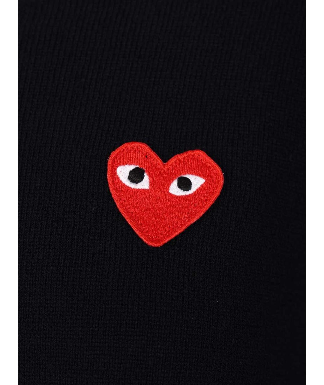 COMME DES GARÇONS PLAY Темно-синий шерстяной джемпер / свитер, фото 4