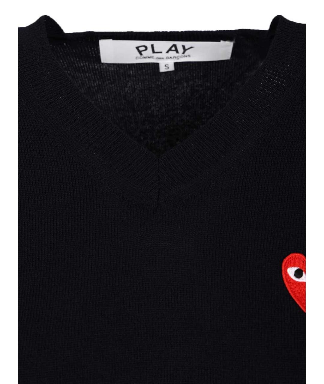 COMME DES GARÇONS PLAY Темно-синий шерстяной джемпер / свитер, фото 5