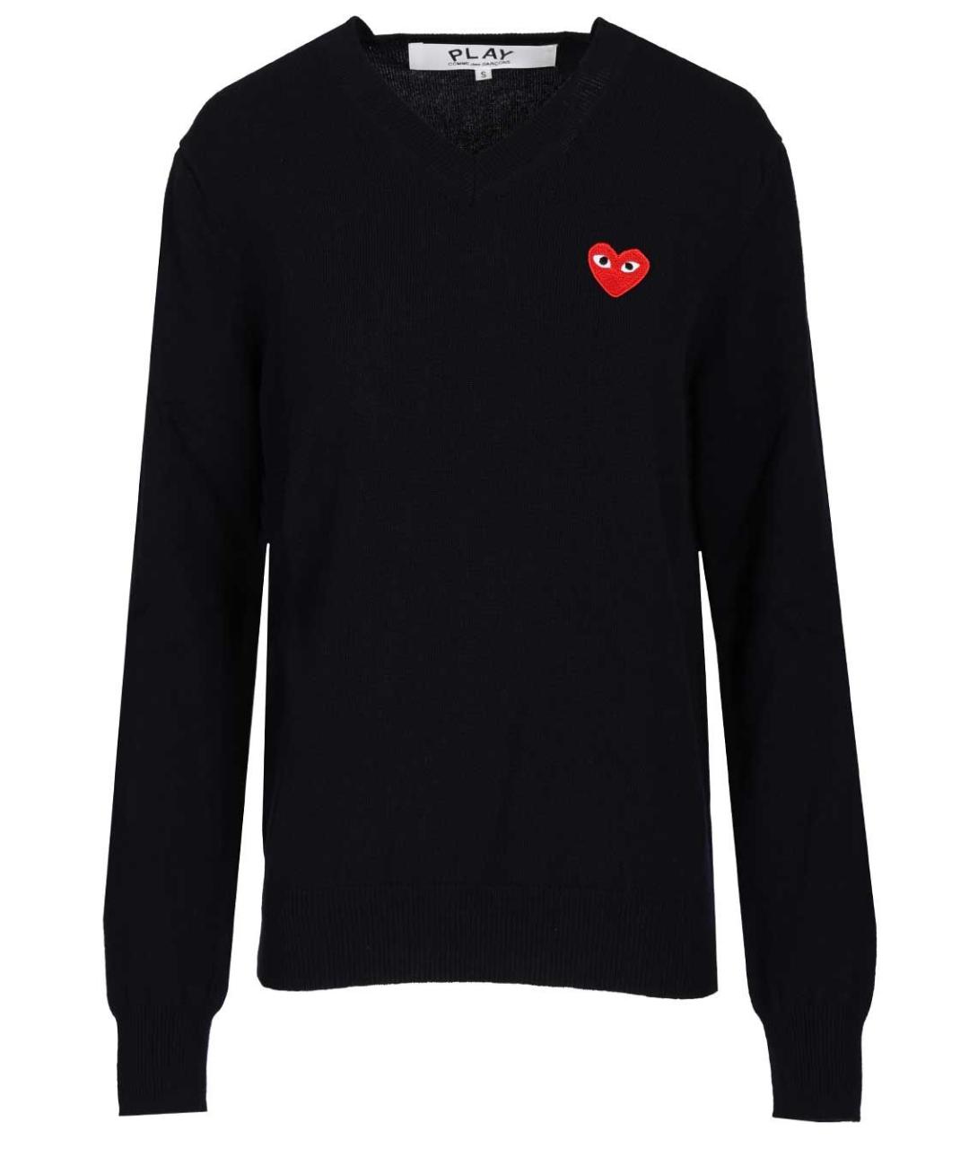 COMME DES GARÇONS PLAY Темно-синий шерстяной джемпер / свитер, фото 1