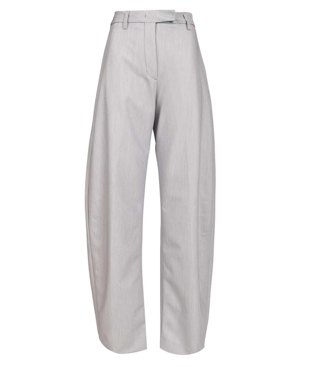 THELATEST Серые полиэстеровые прямые брюки, фото 1