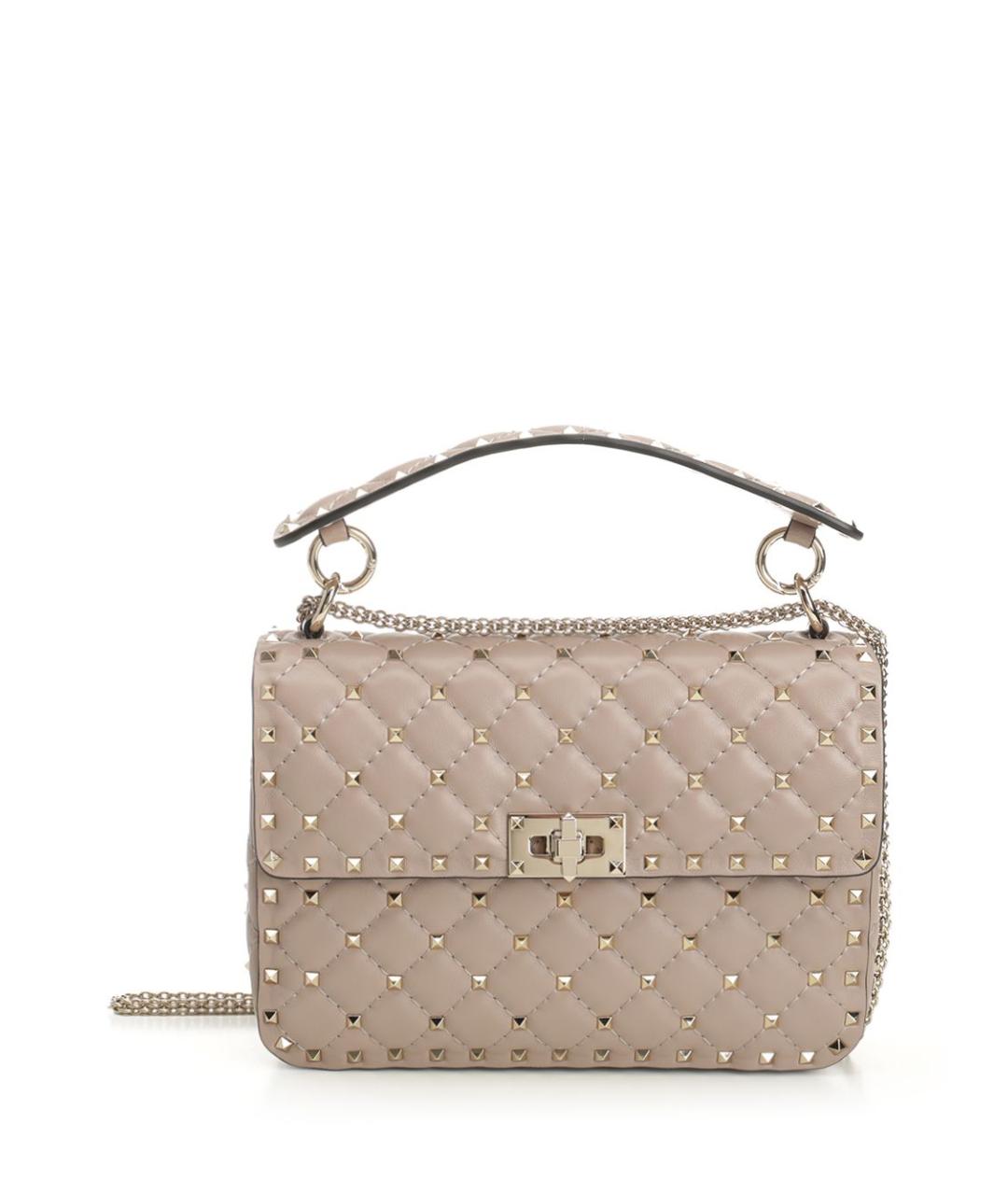 VALENTINO Бежевая кожаная сумка через плечо, фото 1