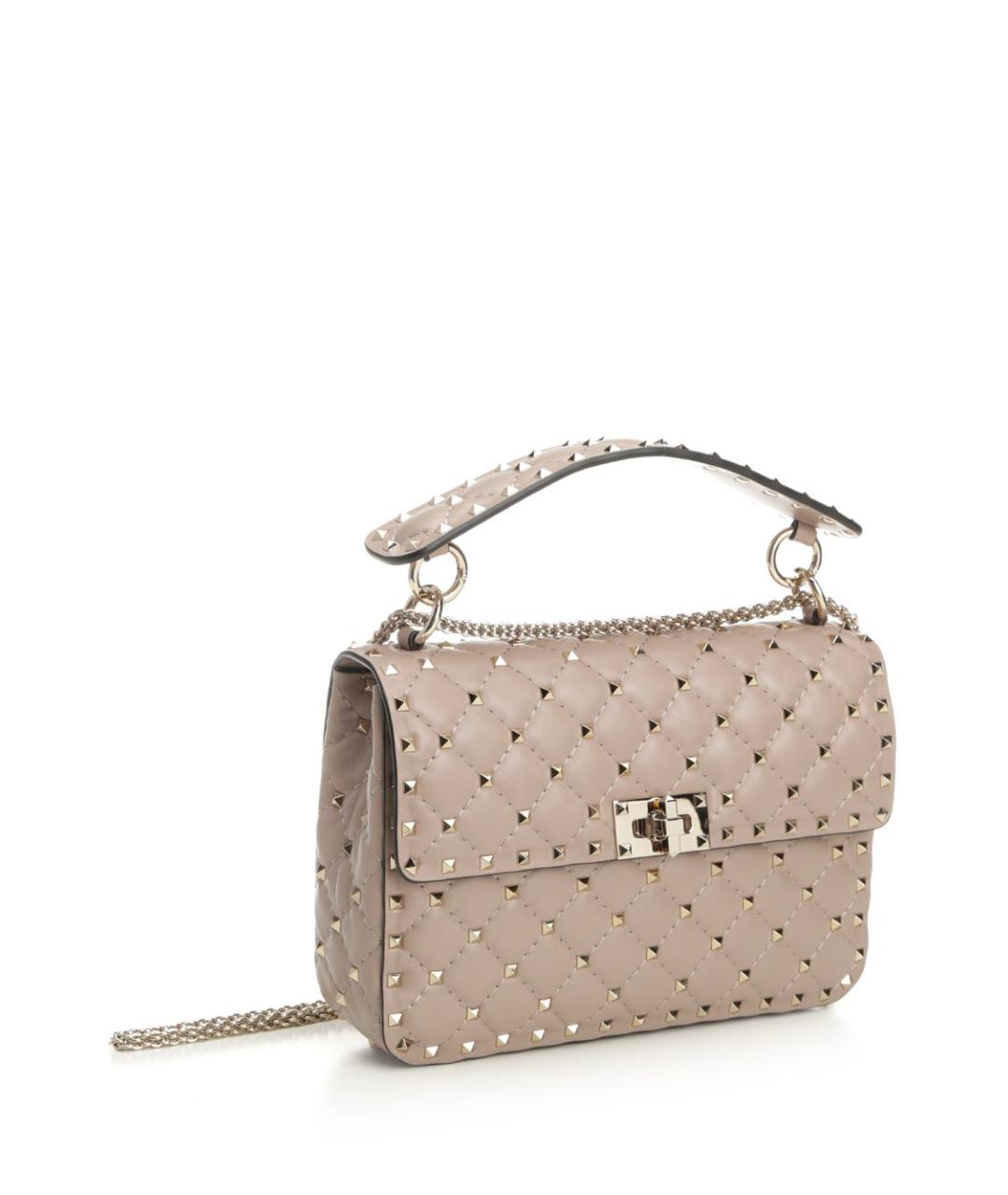 VALENTINO Бежевая кожаная сумка через плечо, фото 2
