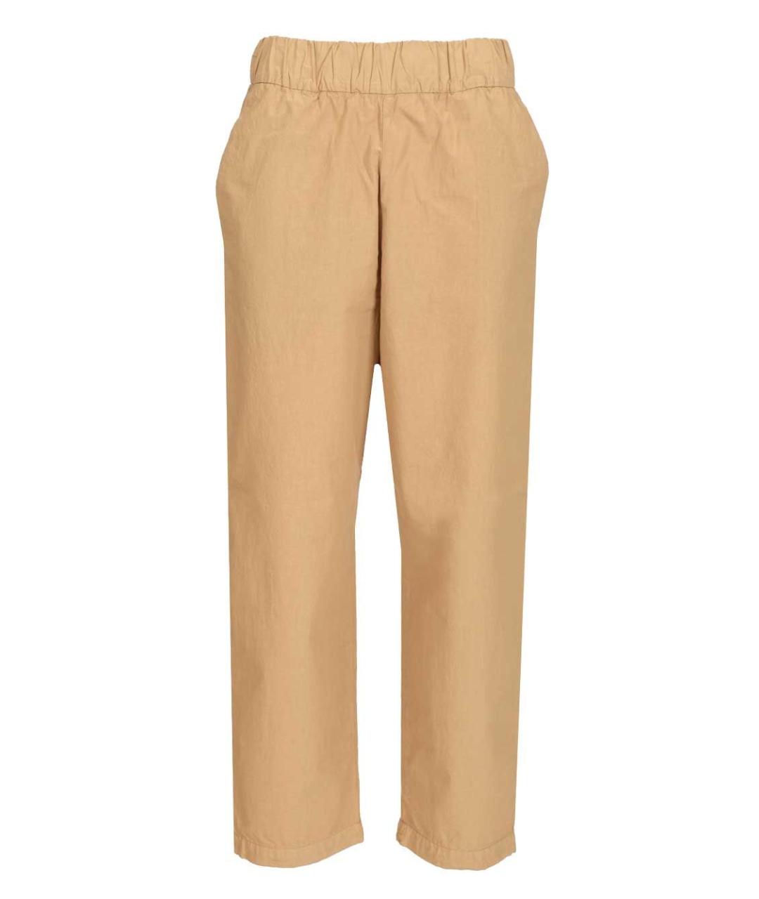 BARENA Бежевые хлопковые прямые брюки, фото 1