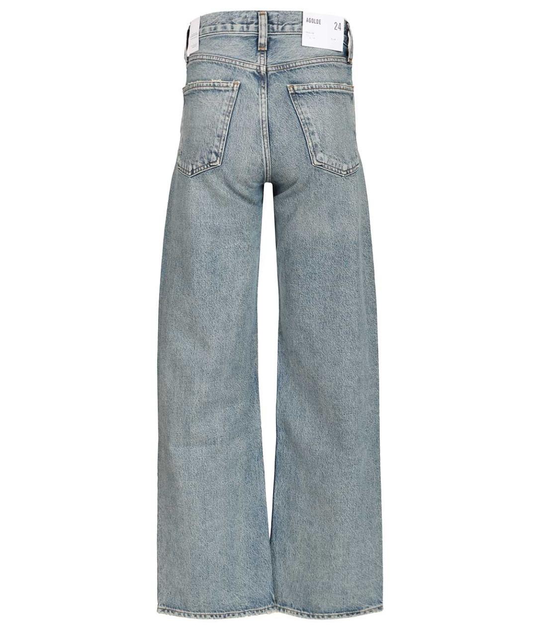 AGOLDE Синие хлопковые прямые джинсы, фото 2