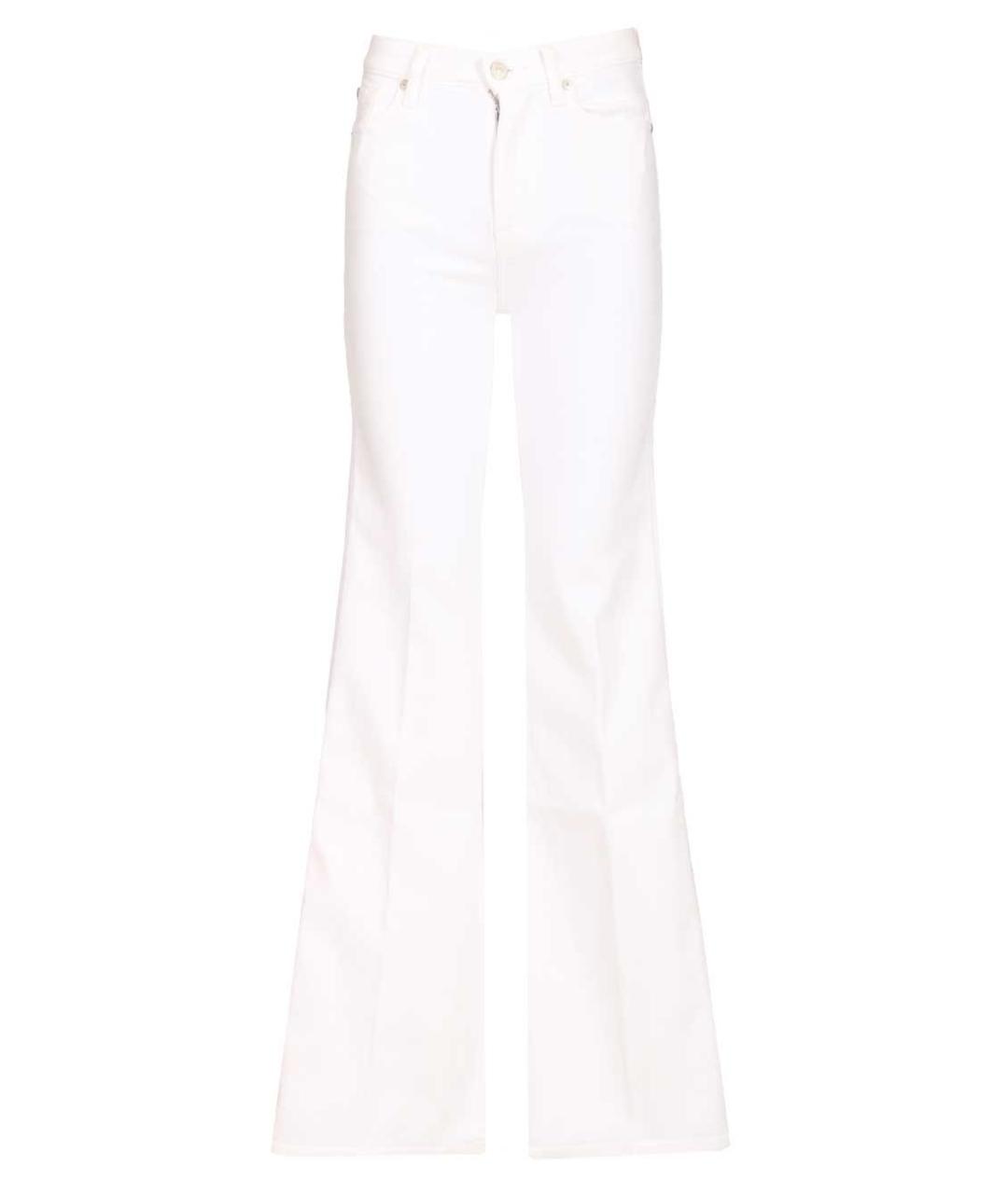 7 FOR ALL MANKIND Белые хлопковые прямые джинсы, фото 1