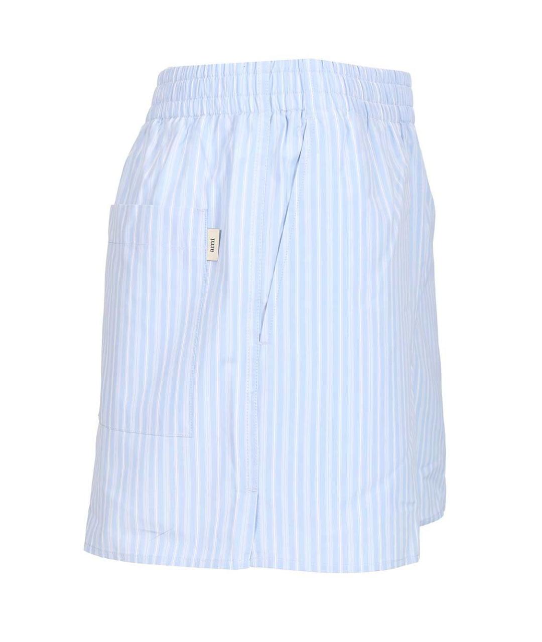 Ami Paris Голубые хлопковые шорты, фото 3