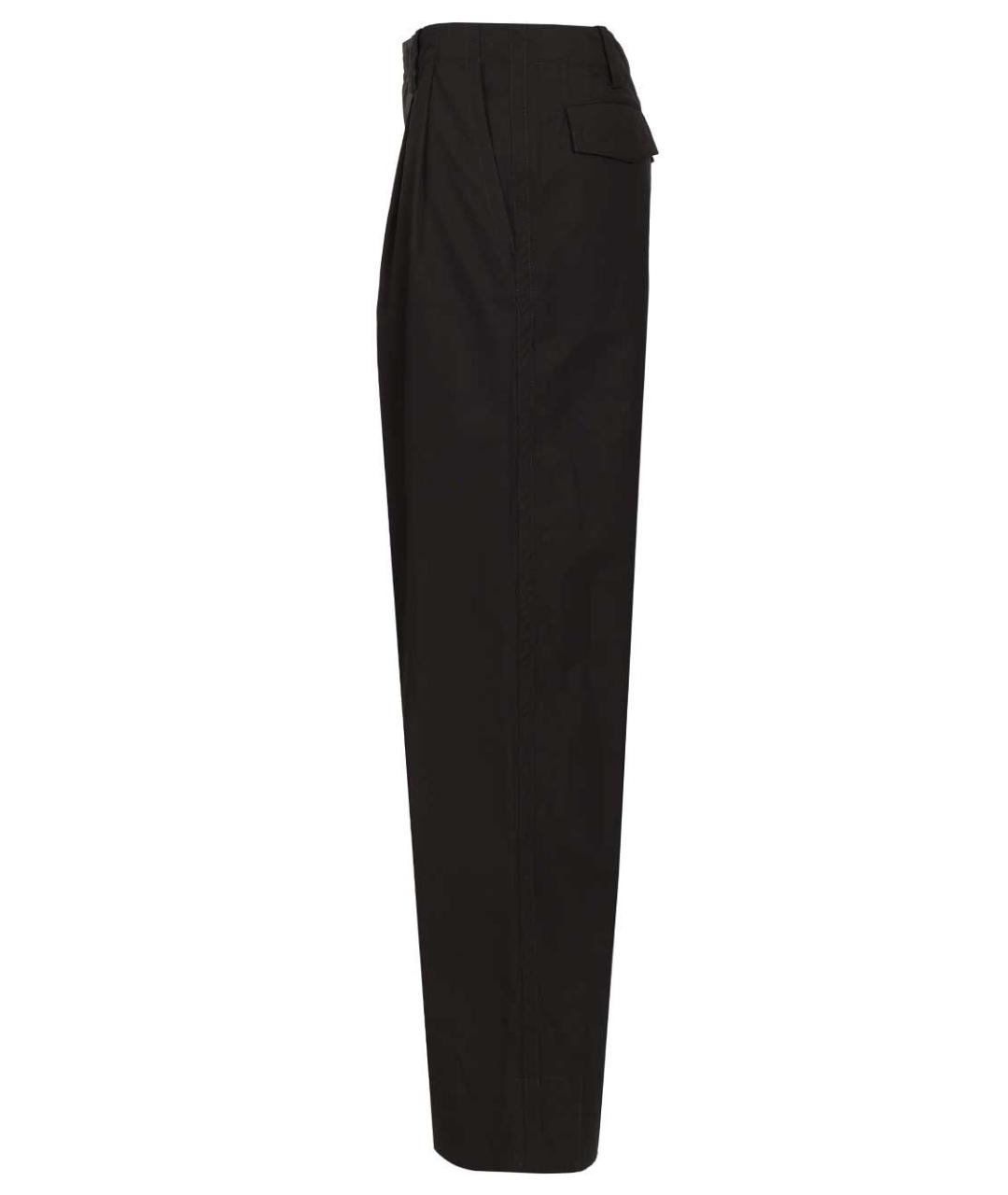 DURAZZI Черные хлопковые прямые брюки, фото 3