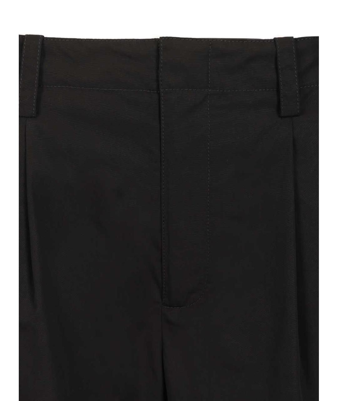 DURAZZI Черные хлопковые прямые брюки, фото 4