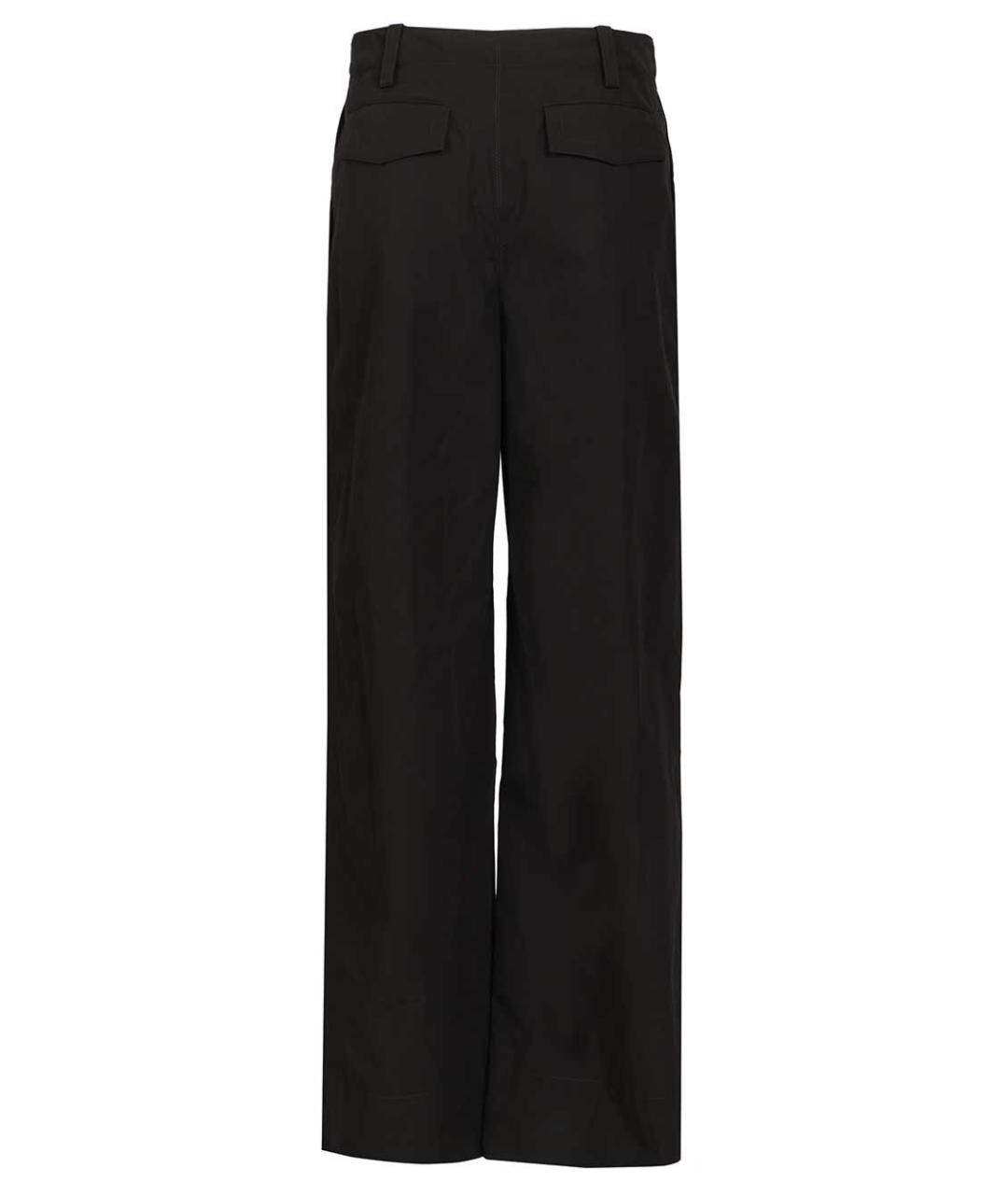 DURAZZI Черные хлопковые прямые брюки, фото 2