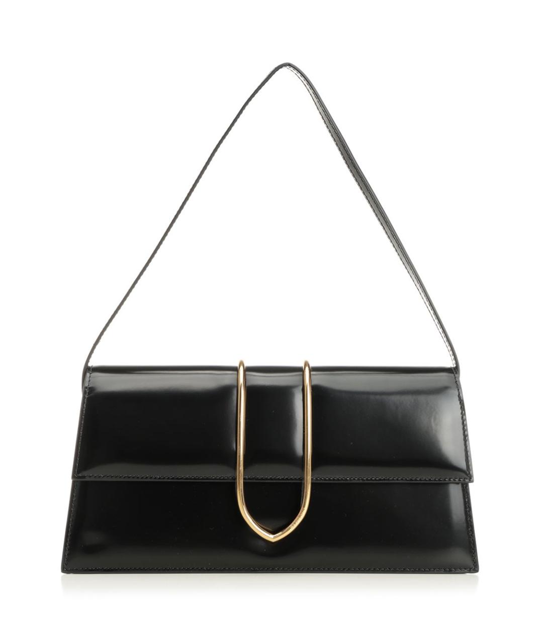 JACQUEMUS Черная кожаная сумка через плечо, фото 1