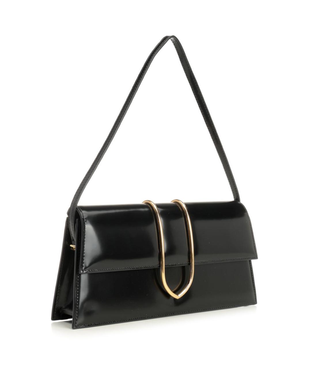 JACQUEMUS Черная кожаная сумка через плечо, фото 2
