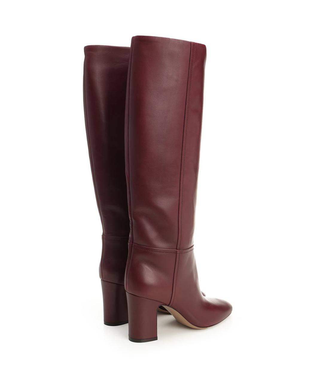 PARIS TEXAS Бордовые кожаные сапоги, фото 3