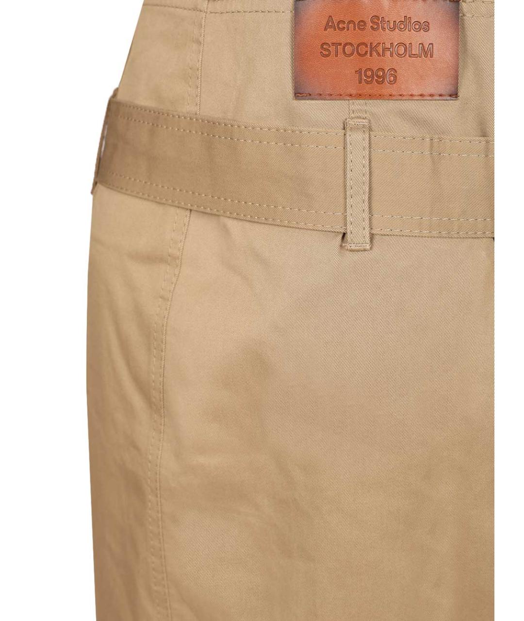 ACNE STUDIOS Бежевая хлопковая юбка миди, фото 5