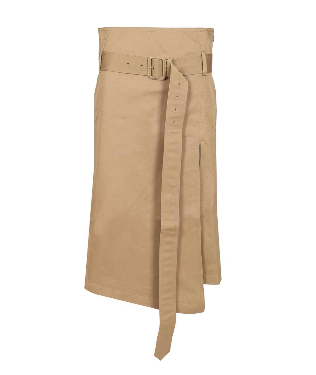 ACNE STUDIOS Бежевая хлопковая юбка миди, фото 1