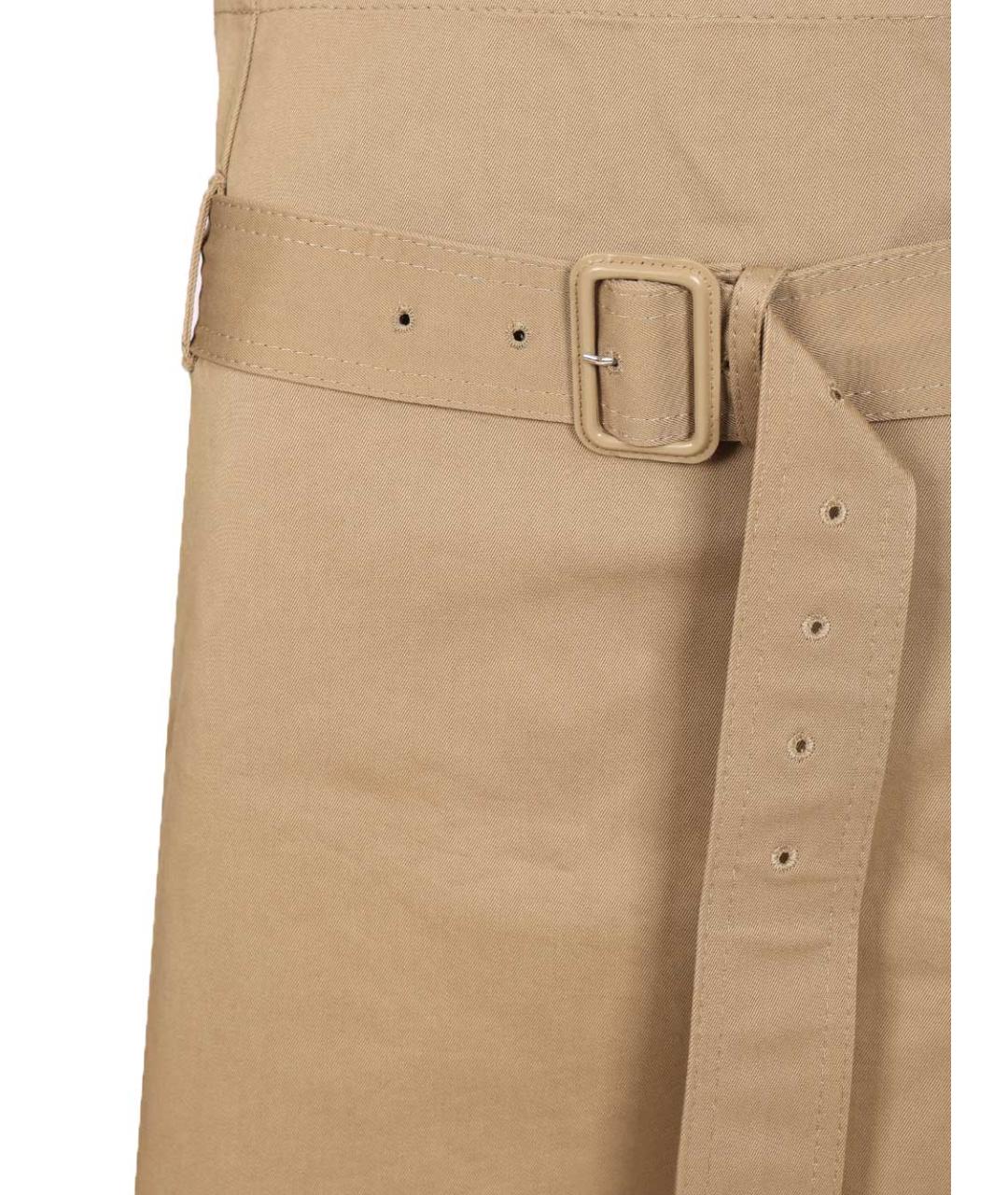 ACNE STUDIOS Бежевая хлопковая юбка миди, фото 4