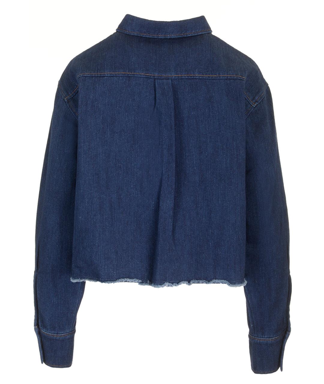 FORTE FORTE Синяя хлопковая рубашка, фото 2