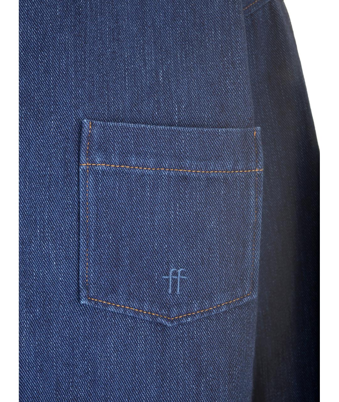 FORTE FORTE Синяя хлопковая рубашка, фото 5