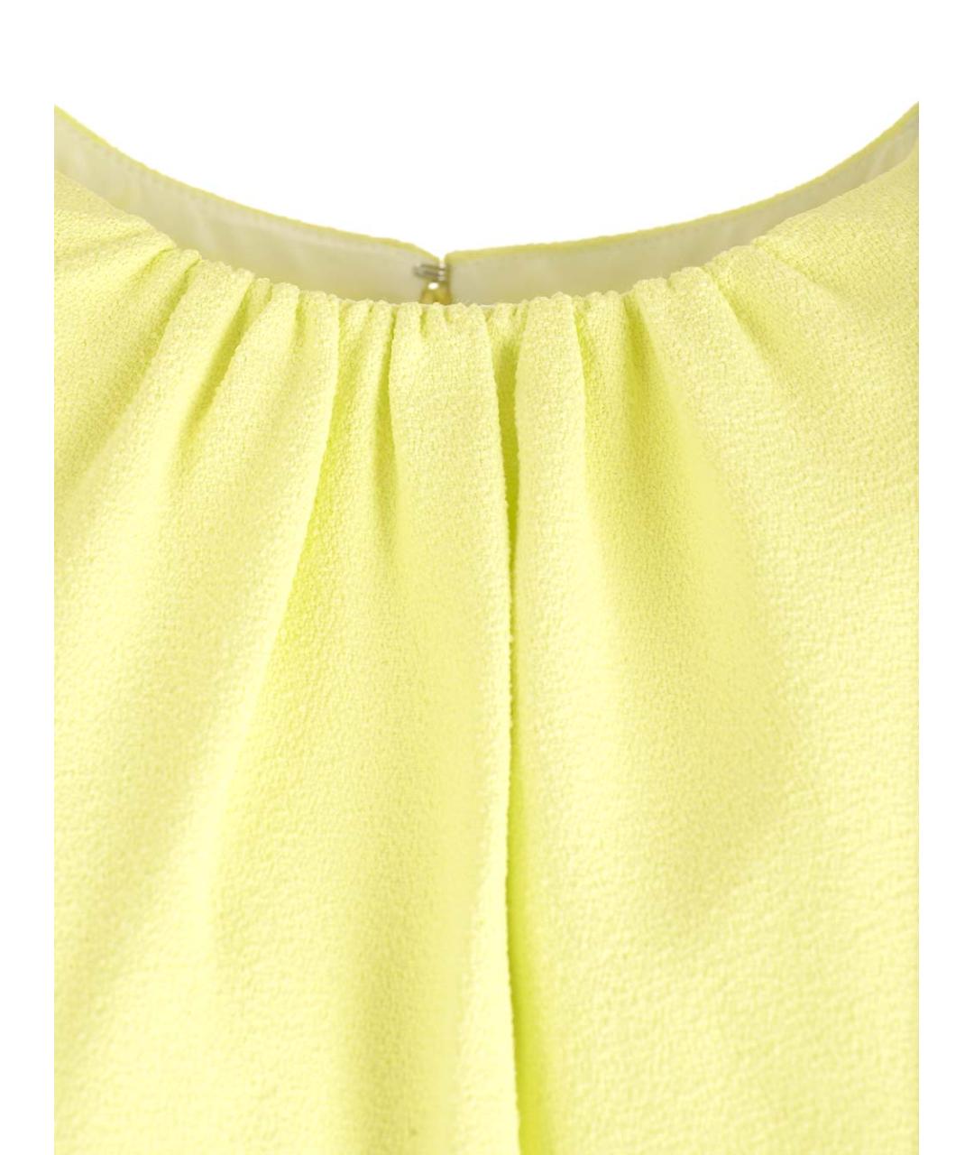 LANVIN Желтое вискозное коктейльное платье, фото 3