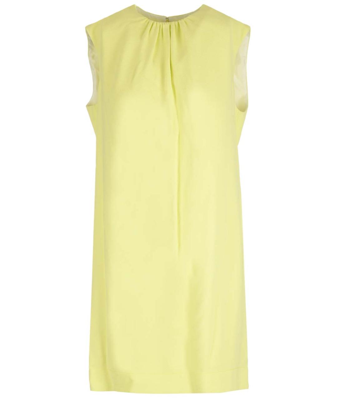 LANVIN Желтое вискозное коктейльное платье, фото 1