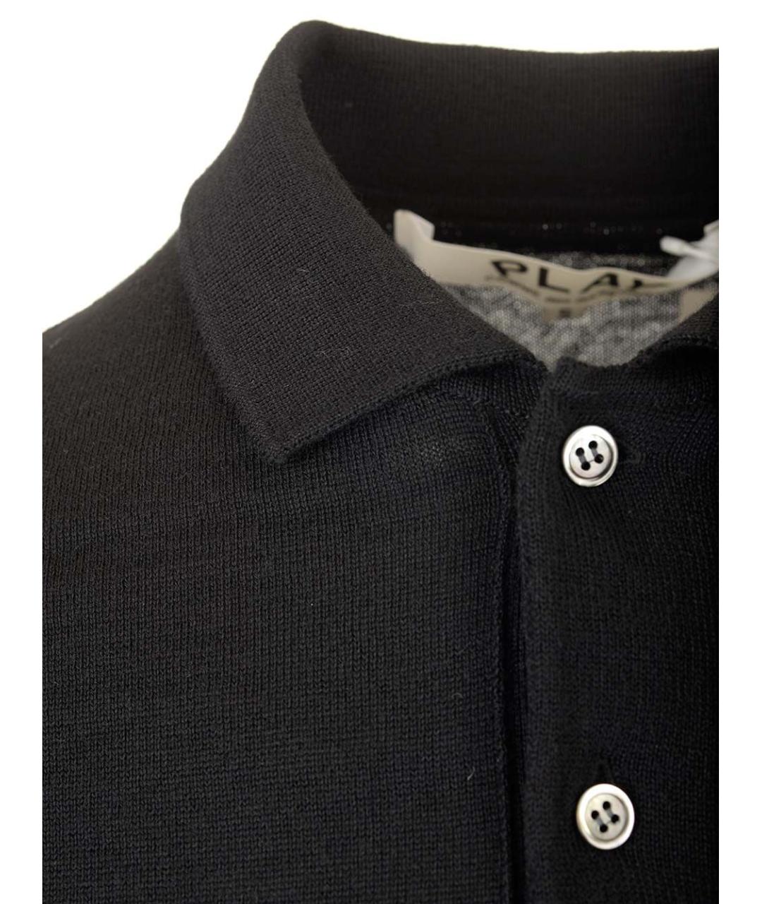 COMME DES GARÇONS PLAY Черный шерстяной джемпер / свитер, фото 4