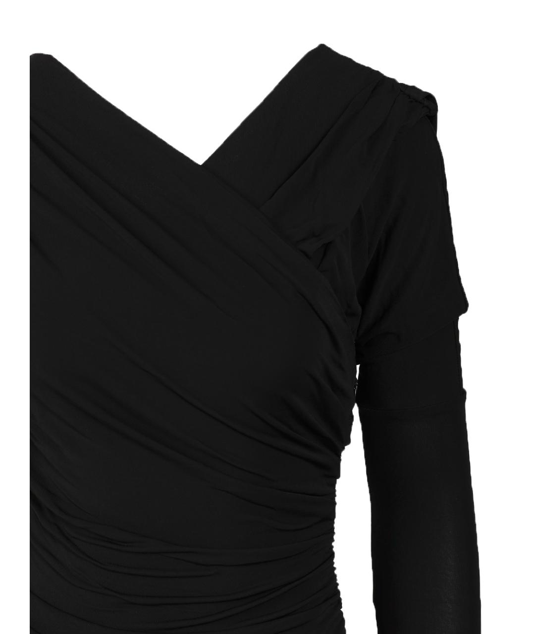 GANNI Черное вискозное платье, фото 5