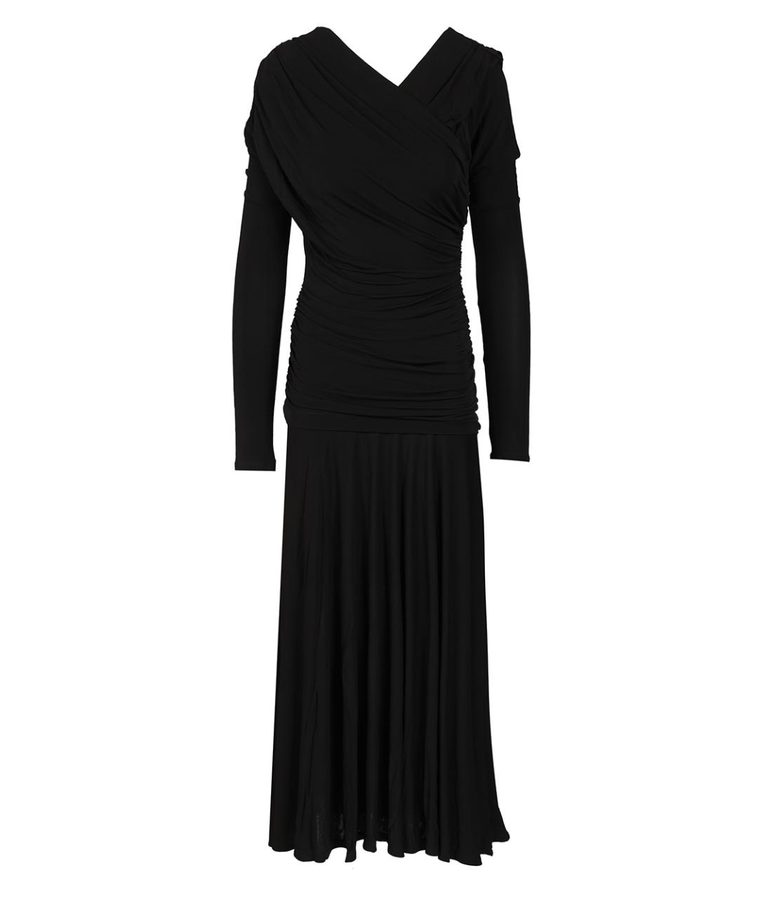 GANNI Черное вискозное платье, фото 1