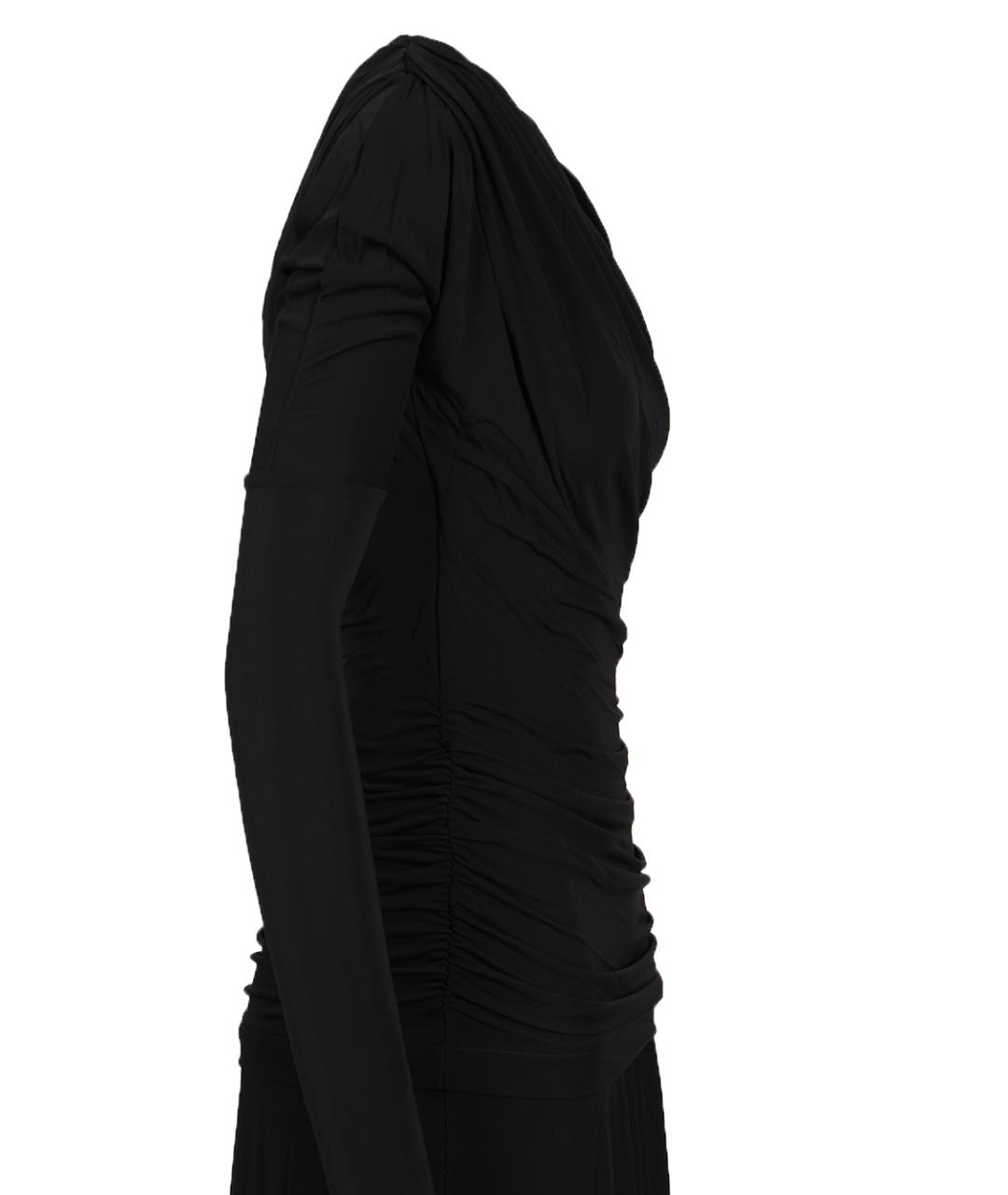 GANNI Черное вискозное платье, фото 4